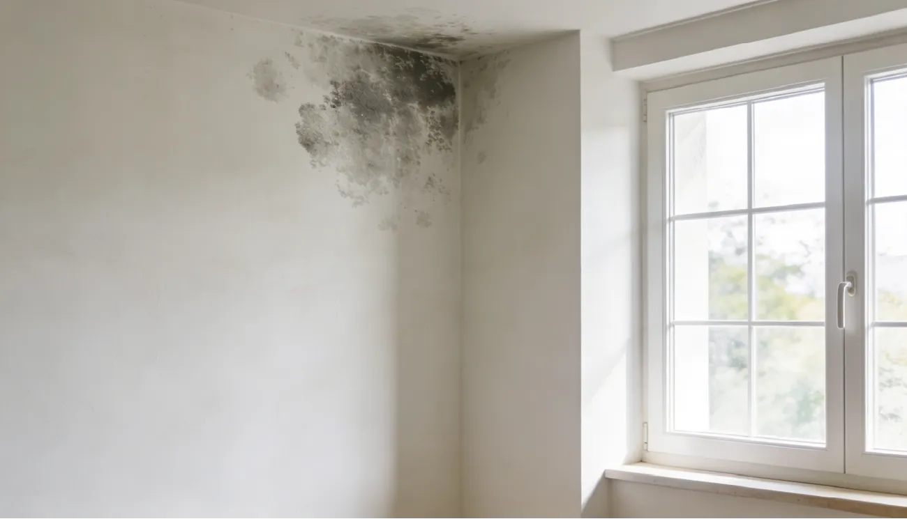 Moho en pared de vivienda en Alcalá de Henares
